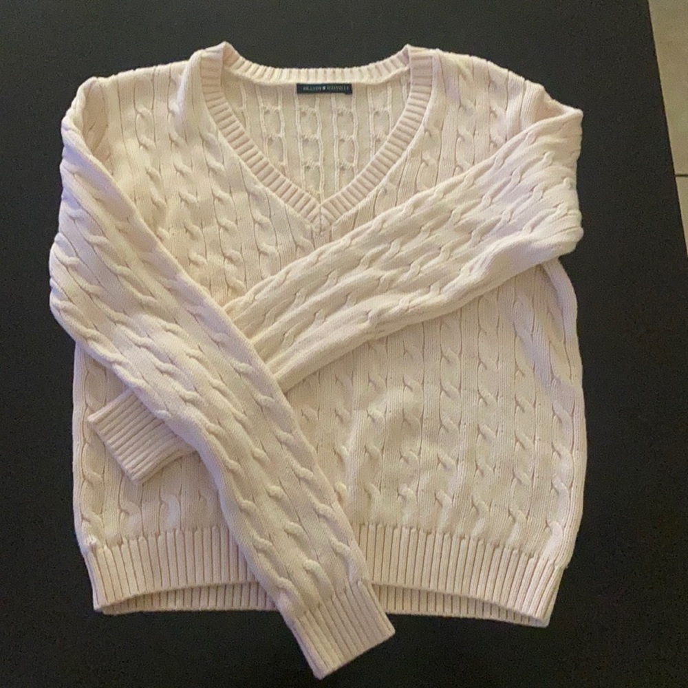 Brandy Melville V neck sweater light pink